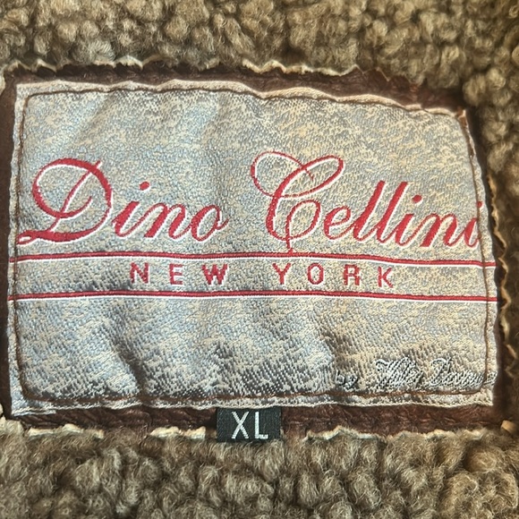 Men’s Walter Davoucci Dino Cellini Brown Shearling Lined Leather Coat Size XL - Picture 6 of 7